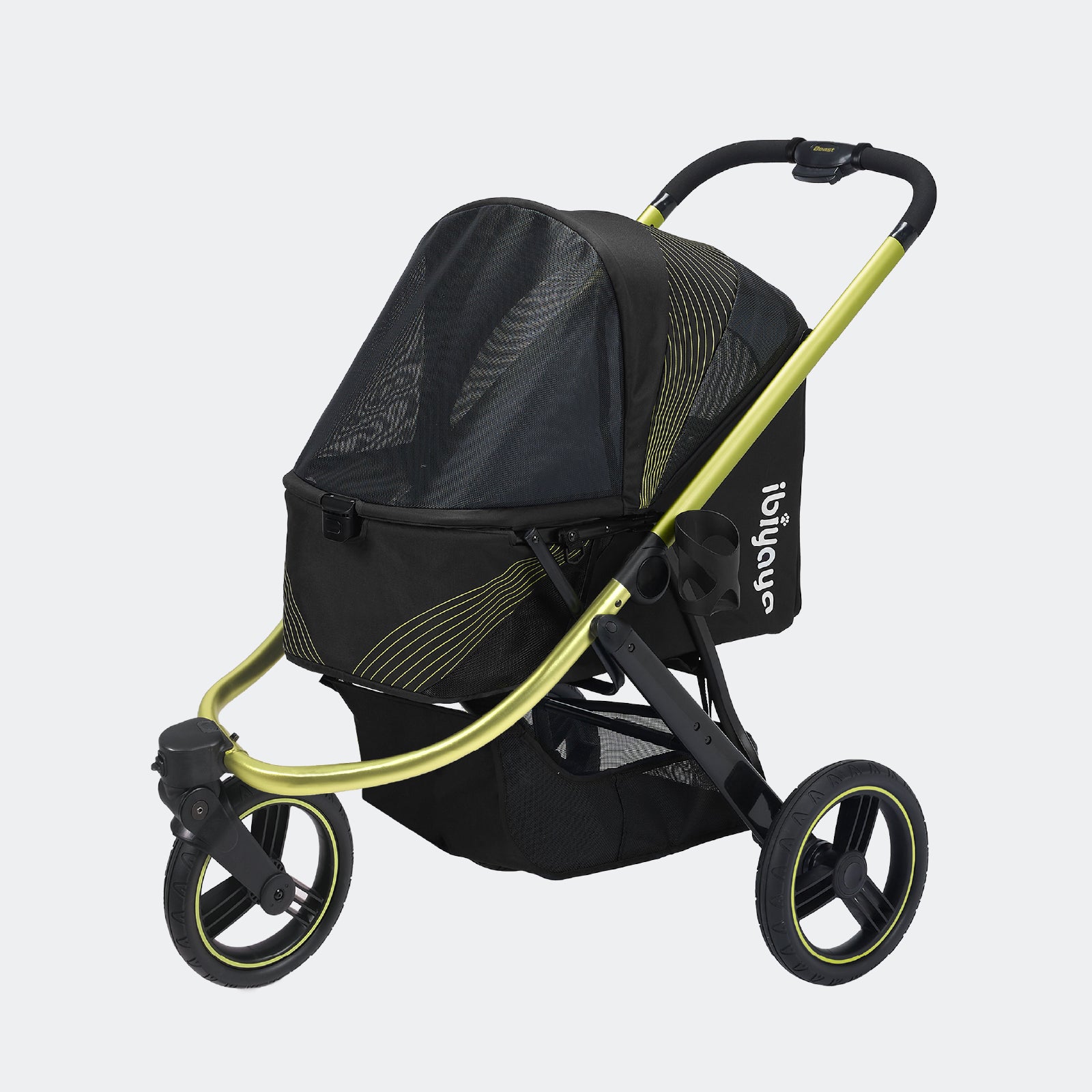 The Beast Pet Jogging Stroller, 3-Wheel All-Terrain Dog-Cat Pram