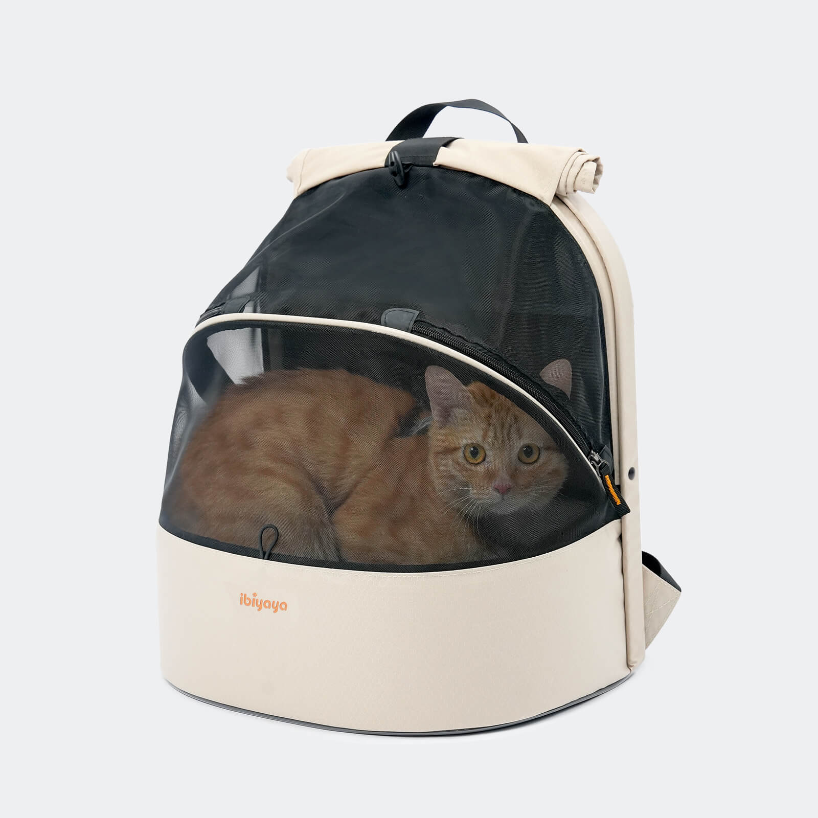 (Open-box item) Panorama Zipper-free Small Pet Travel Carrier, Cat-Dog Chest Carrier, with Optional Wheels