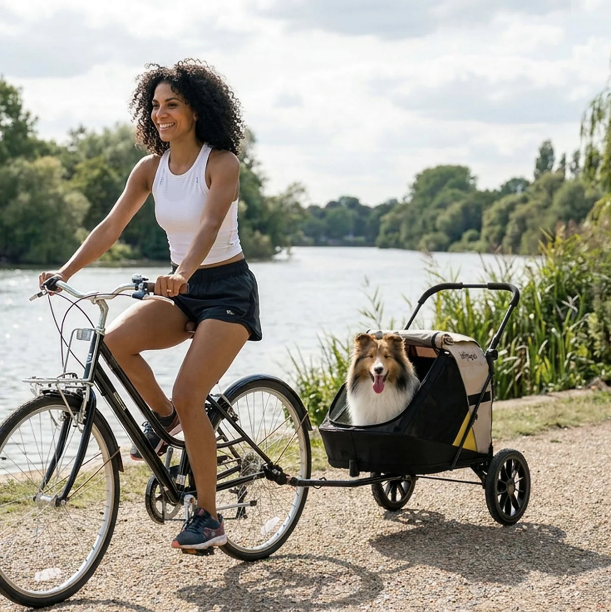 Minika 3-in-1 Pet Stroller System Foldable Dog Bicycle Trailer & Soft Crate Kennel