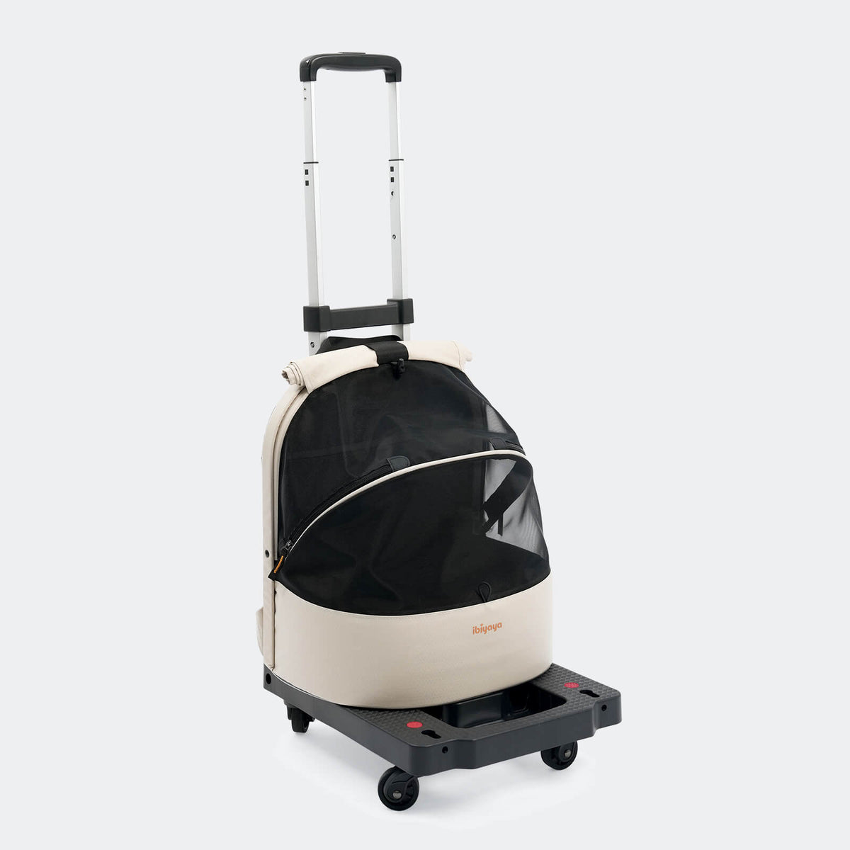 (Open-box item) Panorama Zipper-free Small Pet Travel Carrier, Cat-Dog Chest Carrier, with Optional Wheels