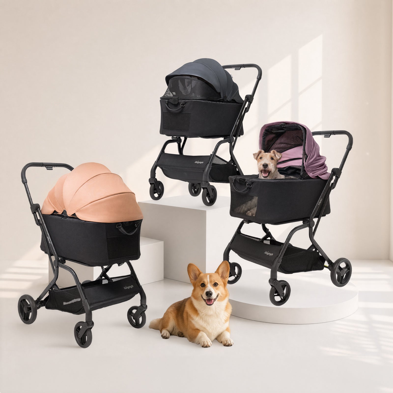 HUE-GO Detachable Pet Stroller & Capsule